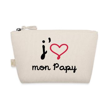 J'aime mon Papy [ Bébé / Naissance ] - Trousse biologique - nature - Devant