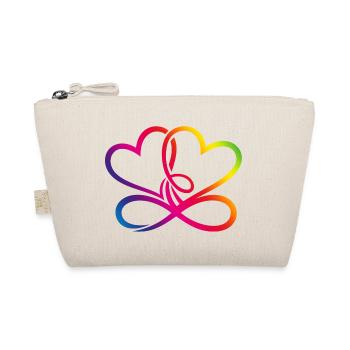 Two Hearts Rainbow Infinity Love CSD LGBT - Organic Pouch - nature - Front