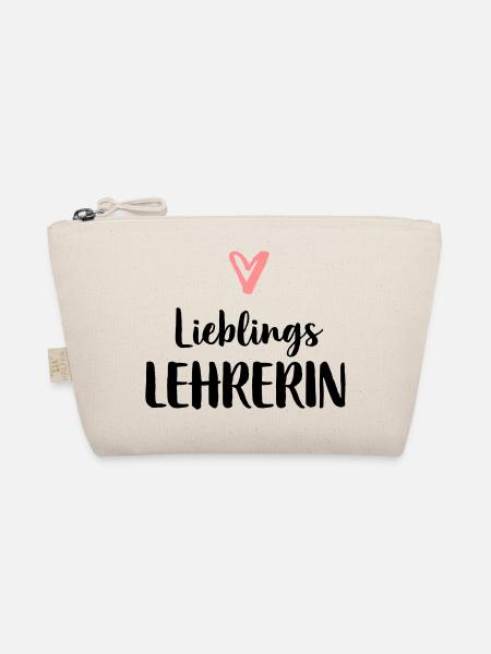 Lieblings Lehrerin Herz Geschenk Schule - Bio-Täschchen - Natur