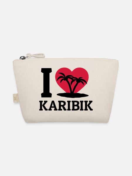 I love Karibik - Bio-Täschchen - Natur
