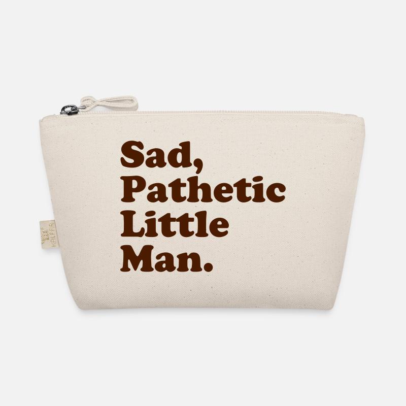 Trauriger, erbärmlicher kleiner Mann. Bio-Täschchen