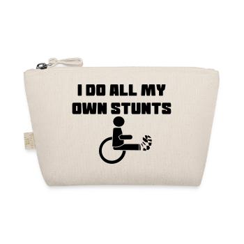 Wheelchair user with leg in plaster # - Organic Pouch - nature - Front