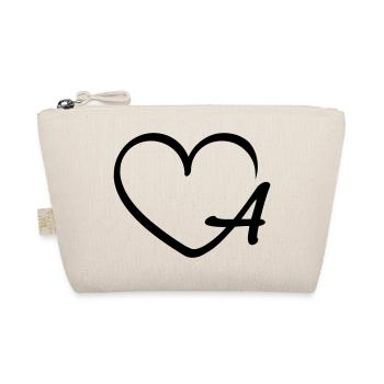 Love letter A - Organic Pouch - nature - Front