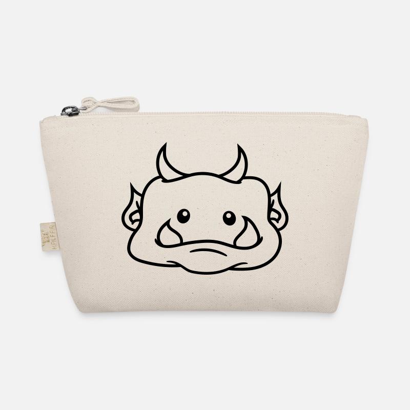 Head face cute cute ogre ork troll funny monster s Organic Pouch