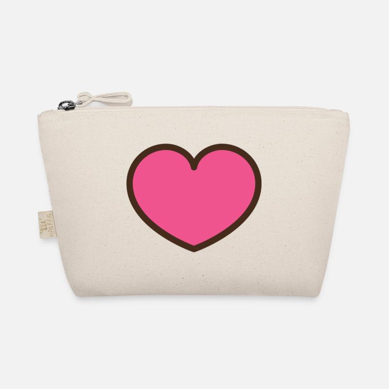 Heart Herz - Bio-Täschchen - Natur