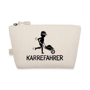 Bauarbeiter mit Schubkarre – KARREFAHRER - Bio-Täschchen - Natur - Vorne