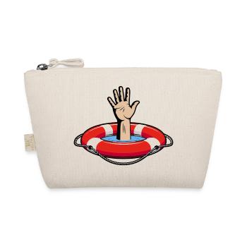 Swimming ring & distress design - Organic Pouch - nature - Front