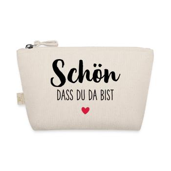 Schön dass du da bist Herz - Bio-Täschchen - Natur - Vorne