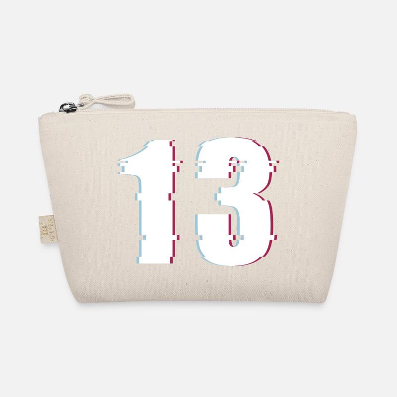 13 Thirteen Thirteen Number Effect Distorted Number Organic Pouch