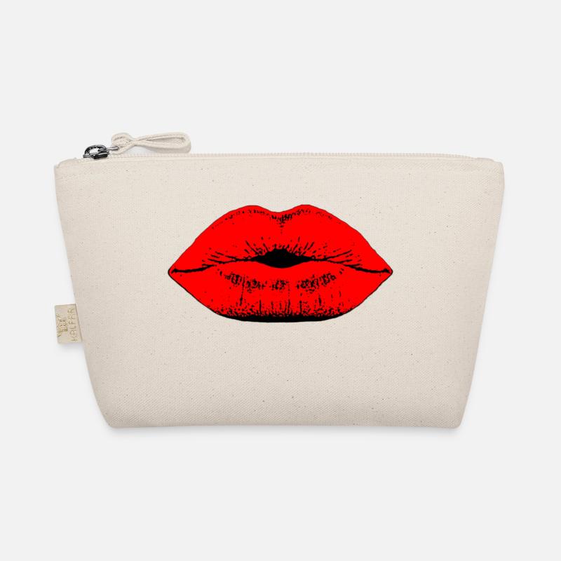Lippen - Bio-Täschchen - Natur