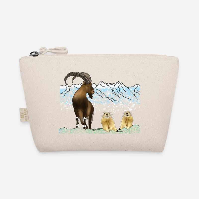 Steinbock, Murmeltiere, Berge Bio-Täschchen