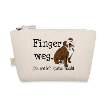 Finger weg, das ess ich später noch. Bulldogge - Bio-Täschchen - Natur - Vorne