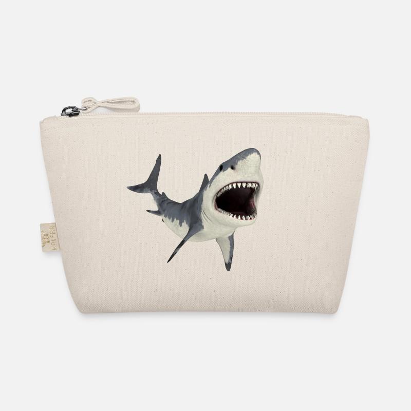 Great white shark on the hunt Organic Pouch