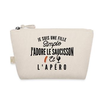 fille simple - saucisson et apéro - humour - Trousse biologique - nature - Devant