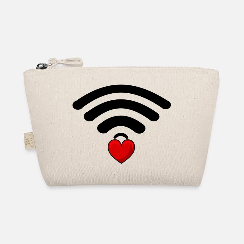 Black and red WiFi core Organic Pouch