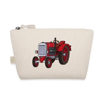 Roter Trecker - Bio-Täschchen - Natur - Vorne