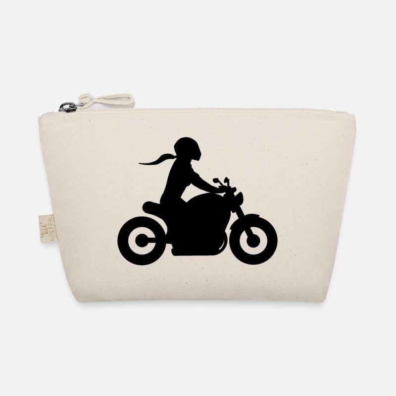 Motorcyclist Chopper Bikerin Bikergirl Cruiser Organic Pouch