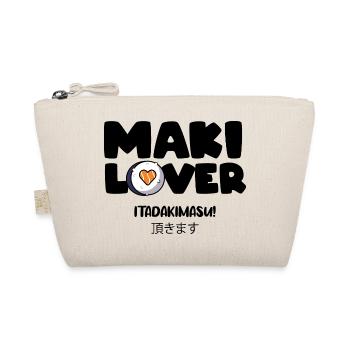 Maki Lover - Gift Japan Asian Cuisine Sushi - Organic Pouch - nature - Front