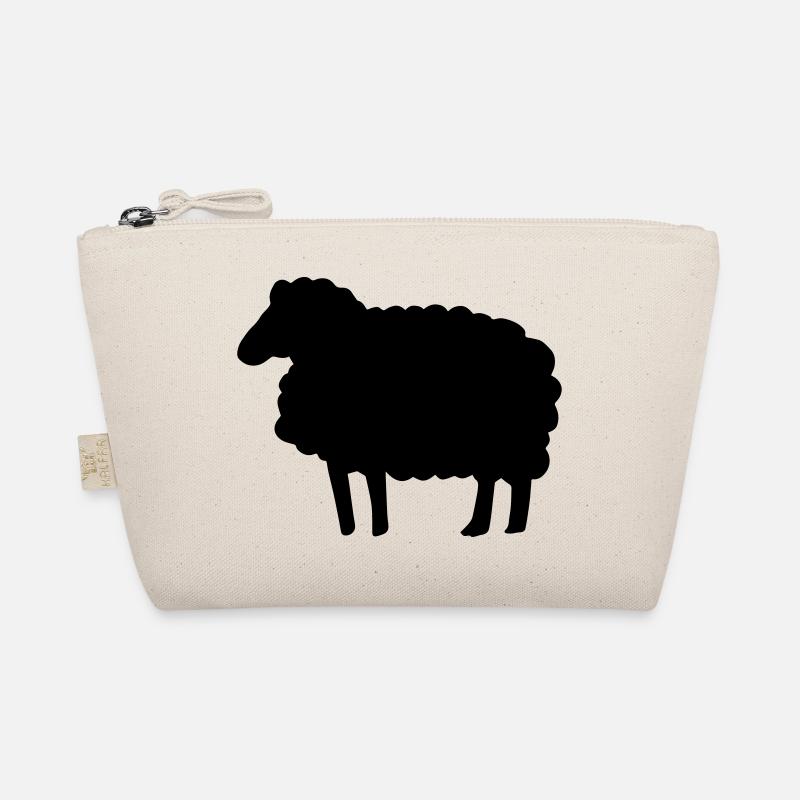 Farbe anpassbar Lustiges Schaf Silhouette Geschenk Organic Pouch