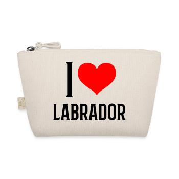I heart labrador - j'aime mon labrador - Trousse biologique - nature - Devant