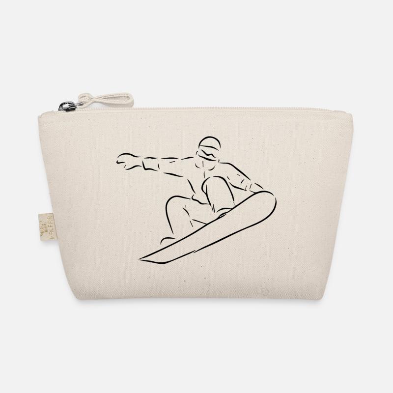 Snowboard Snowboarder Bio-Täschchen