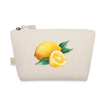 Zitrone Aquarell Italien Limone - Bio-Täschchen - Natur - Vorne
