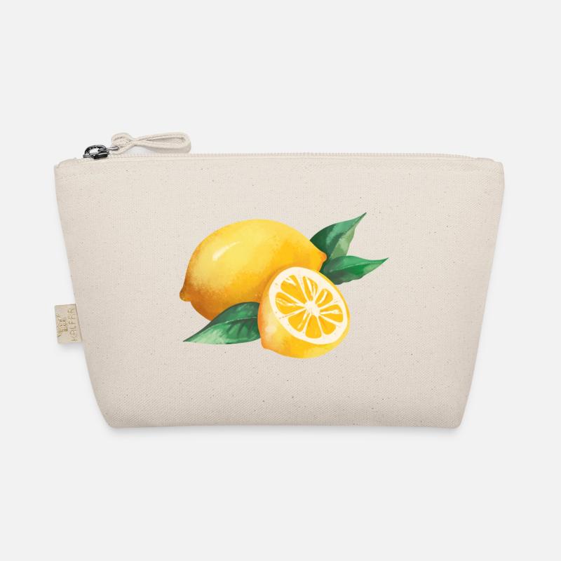 Zitrone Aquarell Italien Limone - Bio-Täschchen - Natur