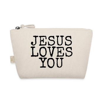 Jesus liebt dich - Christliche Motivationszitate - Bio-Täschchen - Natur - Vorne