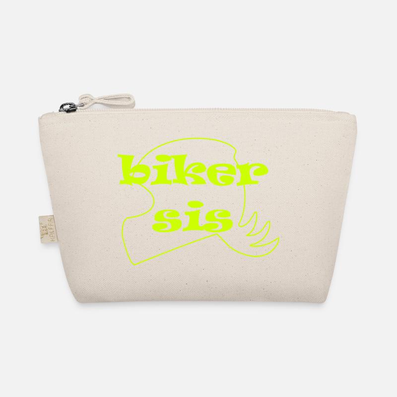 biker sis neon yellow Organic Pouch