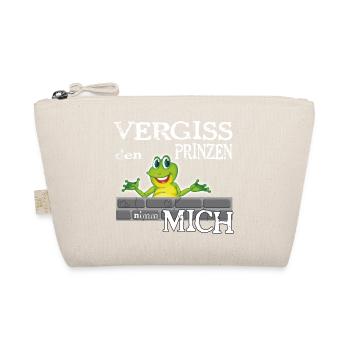 Frosch König textile Geschenkidee - Bio-Täschchen - Natur - Vorne