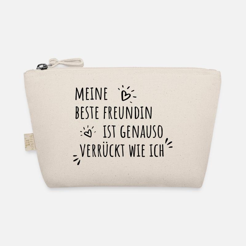Beste Freundin Geschenke Mädchen Zwillinge BFF - Bio-Täschchen - Natur