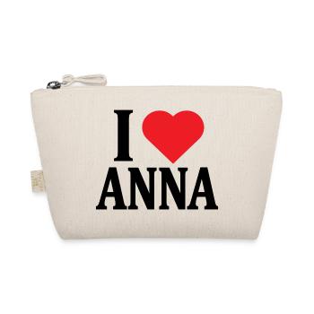 T-shirt I love Anna t-shirt gift idea - Organic Pouch - nature - Front