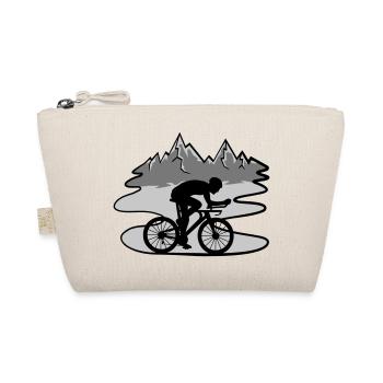 Bicycle Rider Mountains - Organic Pouch - nature - Front