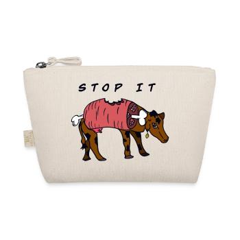Stop IT COW - Organic Pouch - nature - Front