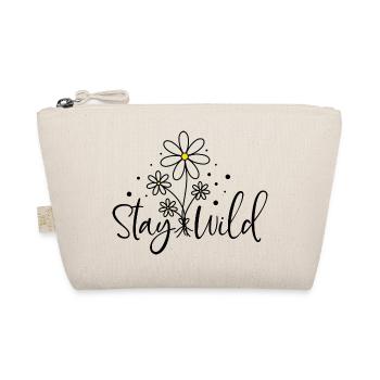 Stay Wild flower daisy stay wild yourself - Organic Pouch - nature - Front