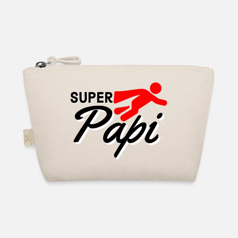 Super Daddy Texte avec Figure Airplane Red Gift Idea Trousse biologique