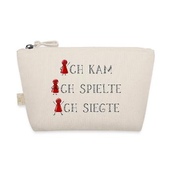 Rot gewinnt immer Brettspieler Glücksshirt - Bio-Täschchen - Natur - Vorne