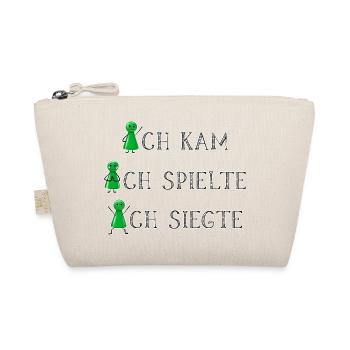 Grün gewinnt immer Brettspieler Glücksshirt - Bio-Täschchen - Natur - Vorne