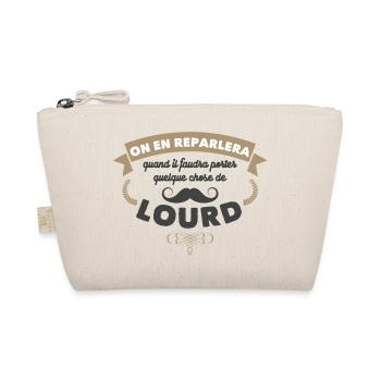 Cadeau humour OSS 117 💪 "quelque chose de lourd" - Trousse biologique - nature - Devant