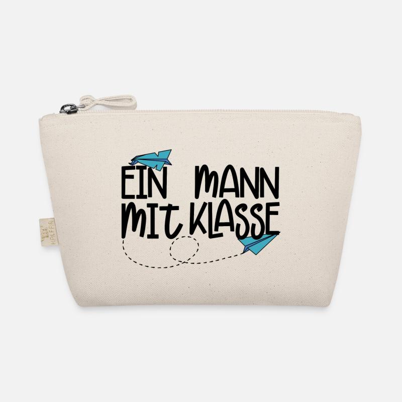 Ein Mann mit Klasse - (schwarz) Bio-Täschchen