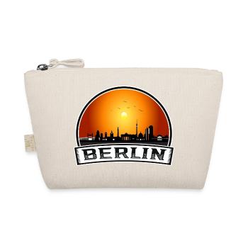 Berlin Berlin Skyline Retro Sun lettering - Organic Pouch - nature - Front