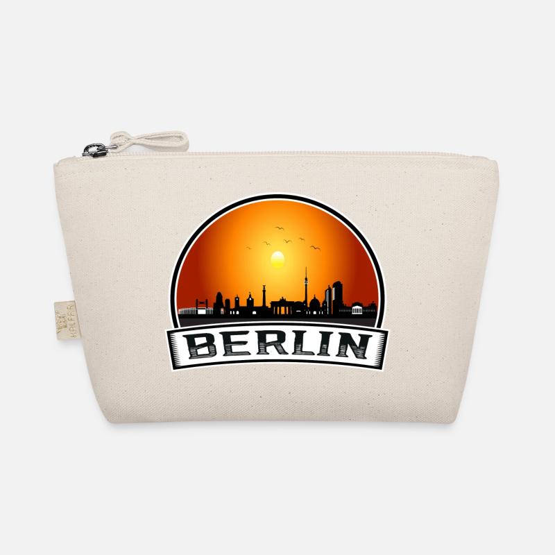 Berlin Skyline Retro Sun lettrage Trousse biologique