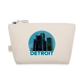 Logo rétro bleu de la Skyline de Detroit - Trousse biologique - nature - Devant