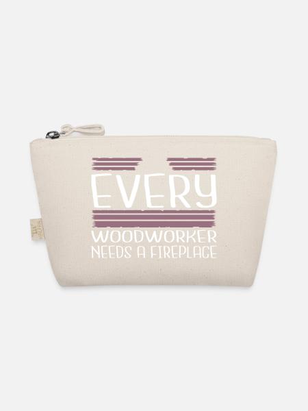 geek hobbyists lumber present logging plumber - Organic Pouch - nature - Front