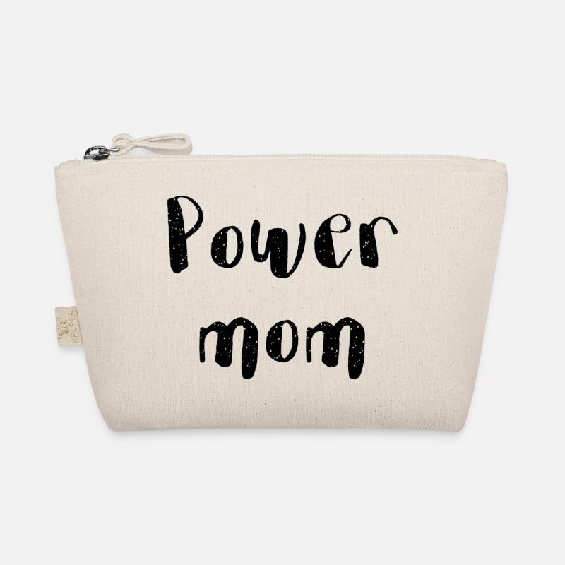 power mom Mama Mutter Kinder Eltern Schrift Bio-Täschchen