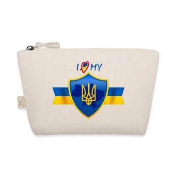 Ich liebe mein Land, Ukraine, T-Shirt - Bio-Täschchen - Natur - Vorne