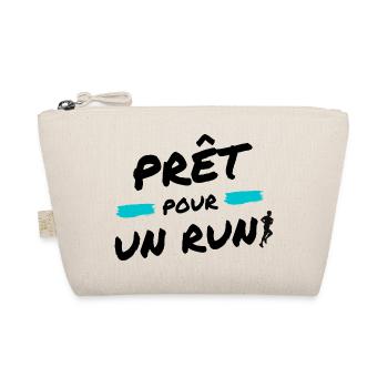 Prêt pour un run cadeau course a pied - Trousse biologique - nature - Devant