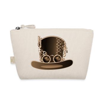 Steampunk cylinder in antique look with gears - Organic Pouch - nature - Front