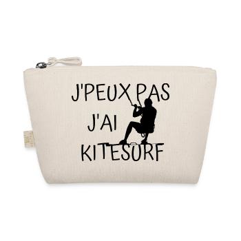 Je peux pas j'ai kitesurf - Trousse biologique - nature - Devant