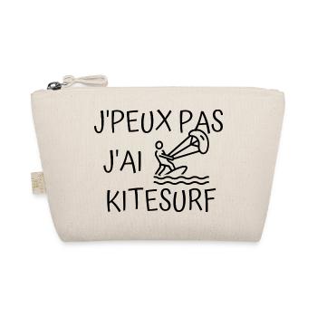 Je peux pas j'ai kitesurf - Trousse biologique - nature - Devant